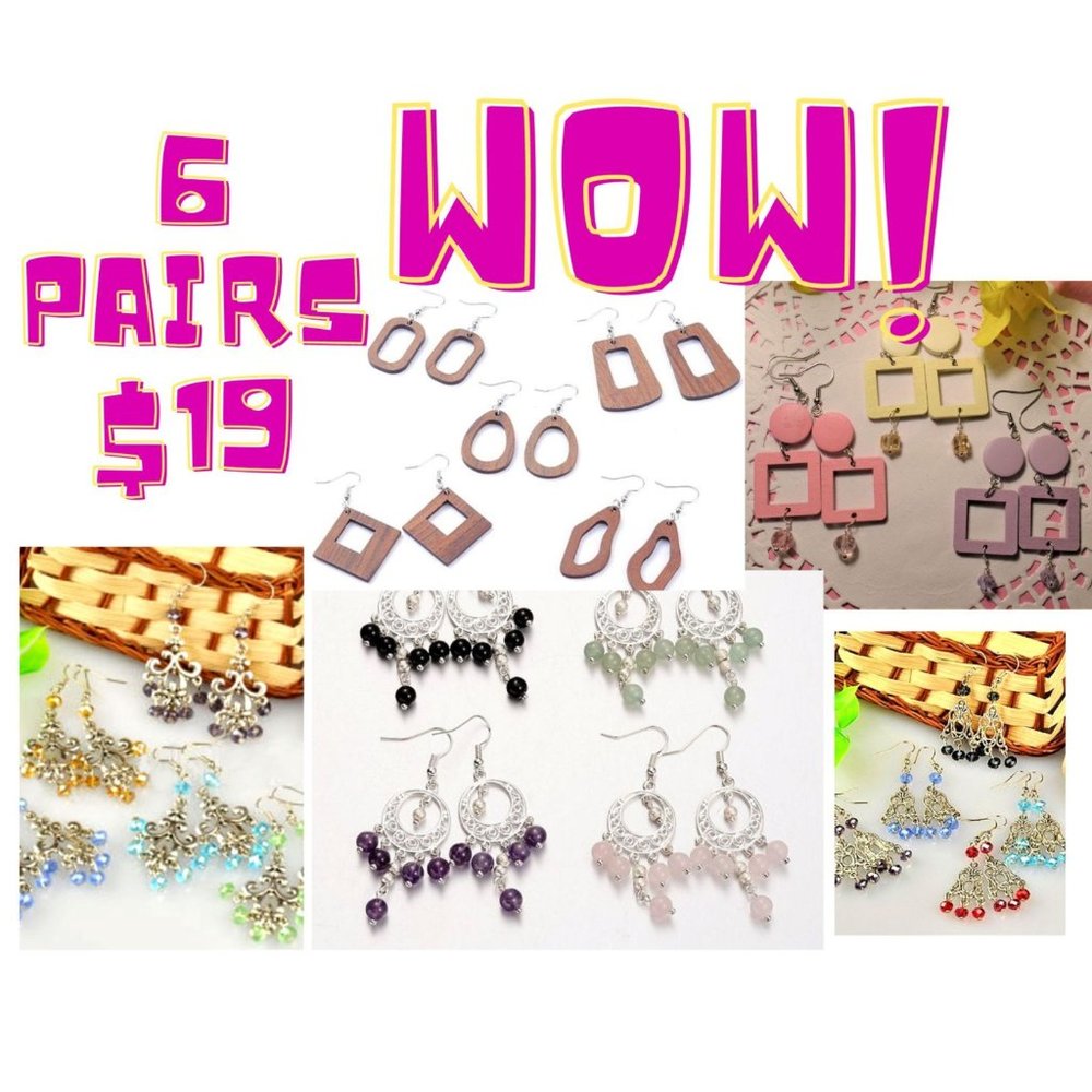 Amazing Deal!!!  NWOT * MYSTERY BOX * Earring Bundle  6 For $ 19